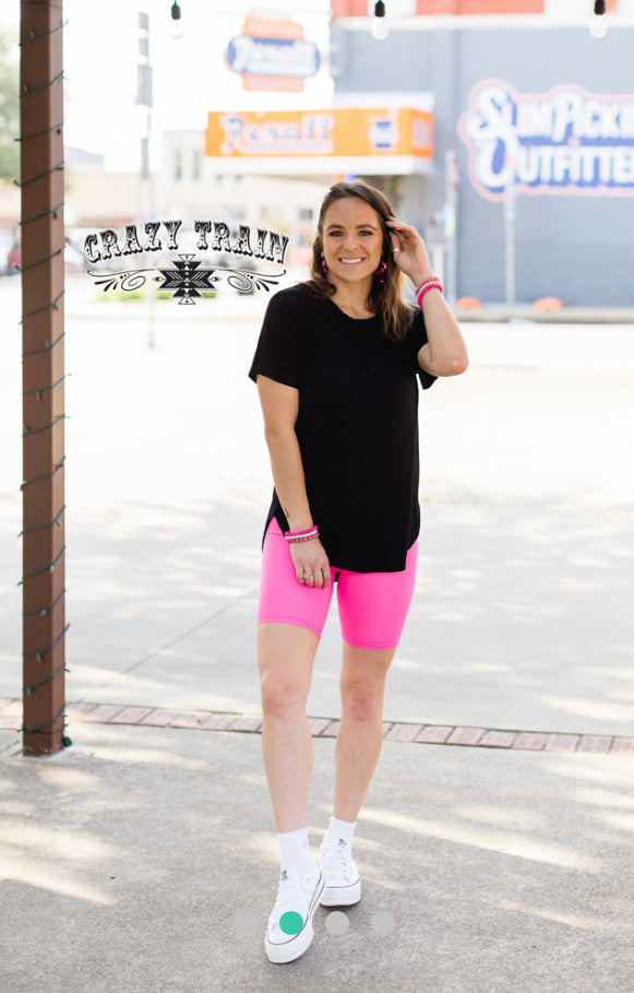 Pretty in Pink Biker Shorts